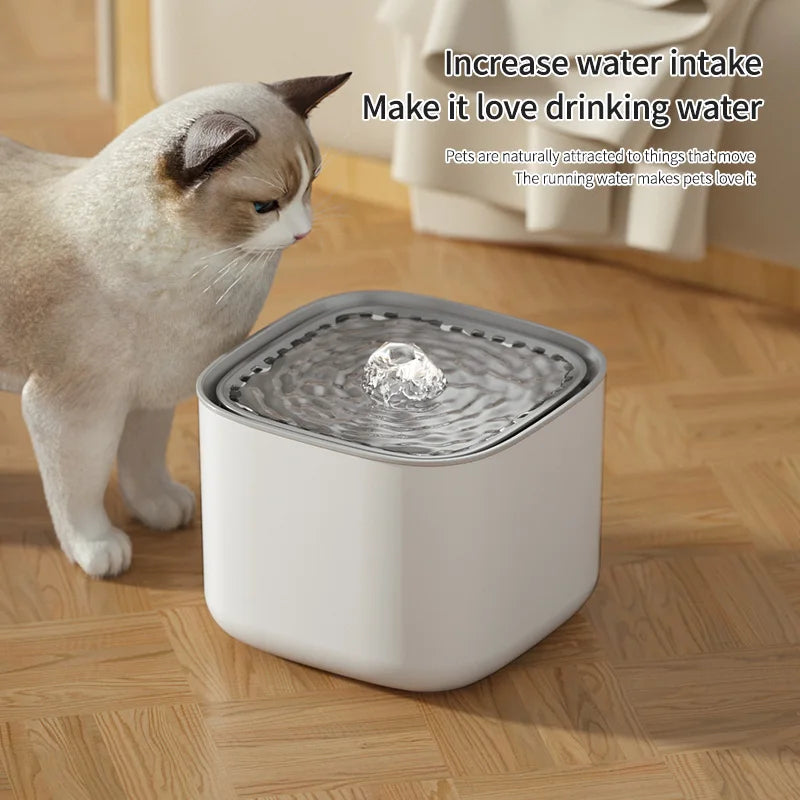 Self-Filtering Cat Water Fountain — 3L Silent USB Pet Dispenser