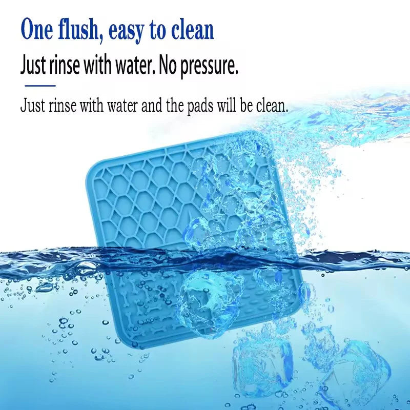 Silicone Pet Lick Mat — Slow Feeder with Suction Cup for Dogs & Cats
