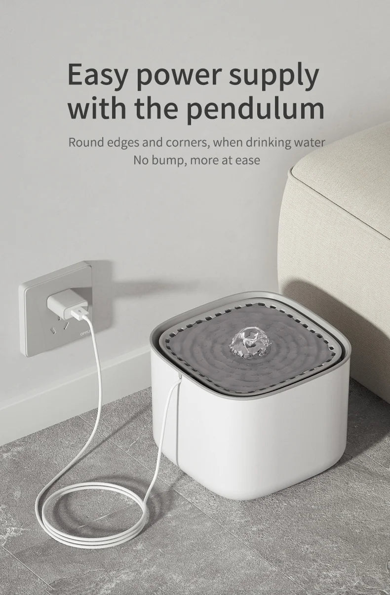 Self-Filtering Cat Water Fountain — 3L Silent USB Pet Dispenser