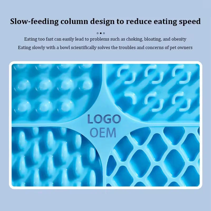 Silicone Pet Lick Mat — Slow Feeder with Suction Cup for Dogs & Cats