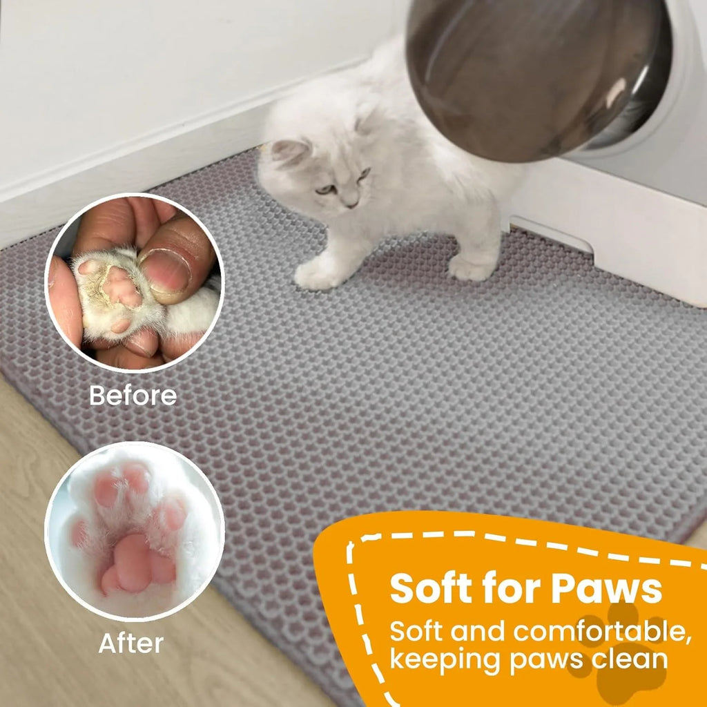 Double-Layer Cat Litter Mat — Waterproof, Washable & Non-Slip