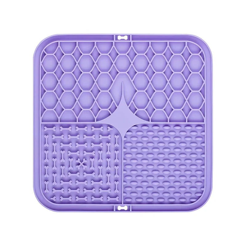 Silicone Pet Lick Mat — Slow Feeder with Suction Cup for Dogs & Cats