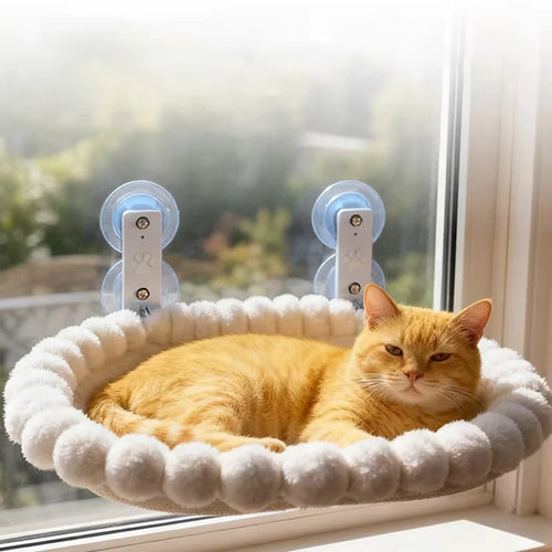Cat Window Hammock — Large Suction Cup Perch for Indoor Cats