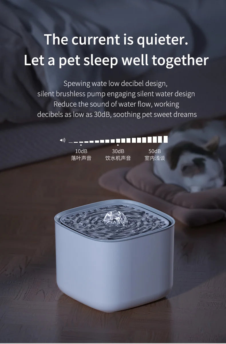 Self-Filtering Cat Water Fountain — 3L Silent USB Pet Dispenser