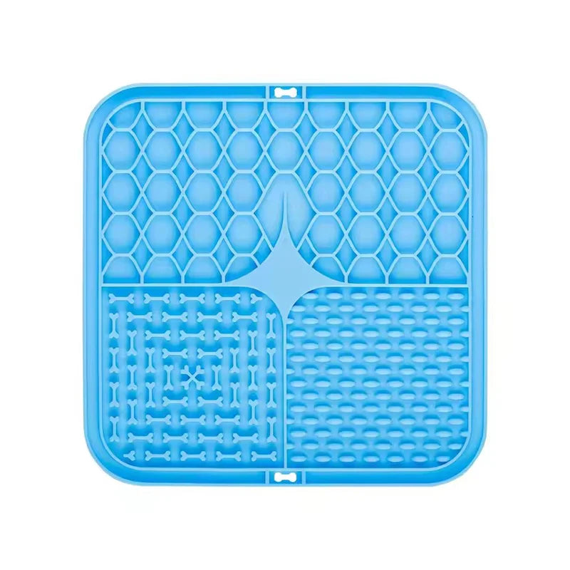 Silicone Pet Lick Mat — Slow Feeder with Suction Cup for Dogs & Cats