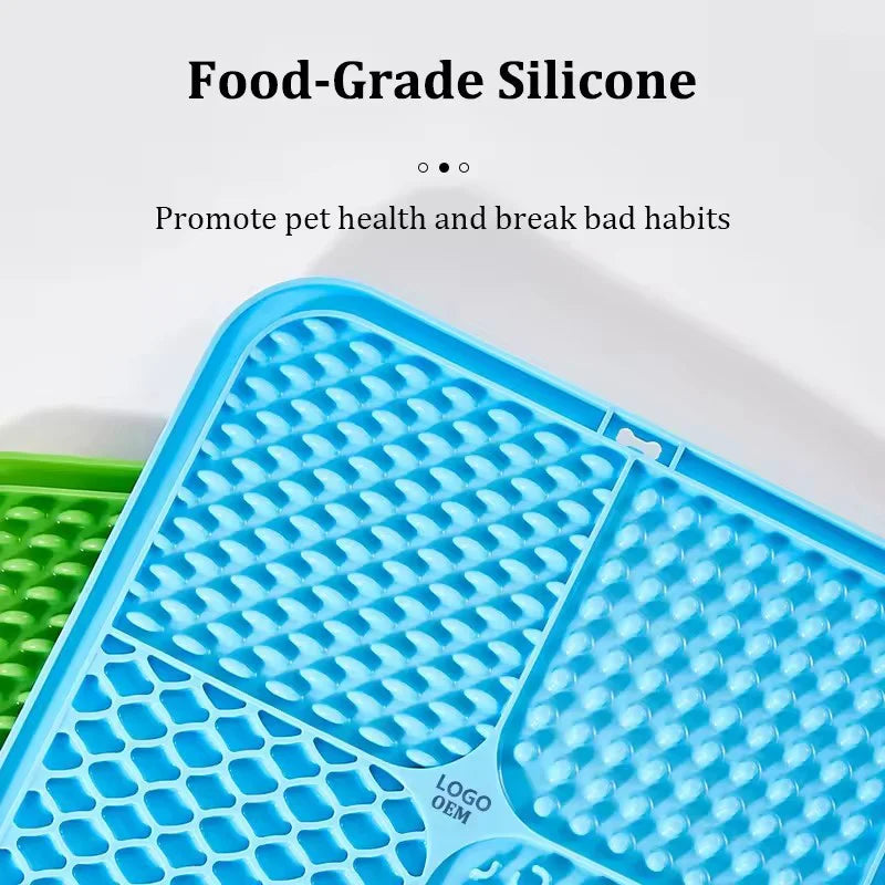 Silicone Pet Lick Mat — Slow Feeder with Suction Cup for Dogs & Cats