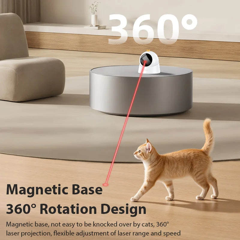 Automatic 360° Cat Laser Toy — Interactive Electric Teaser for Indoor Cats