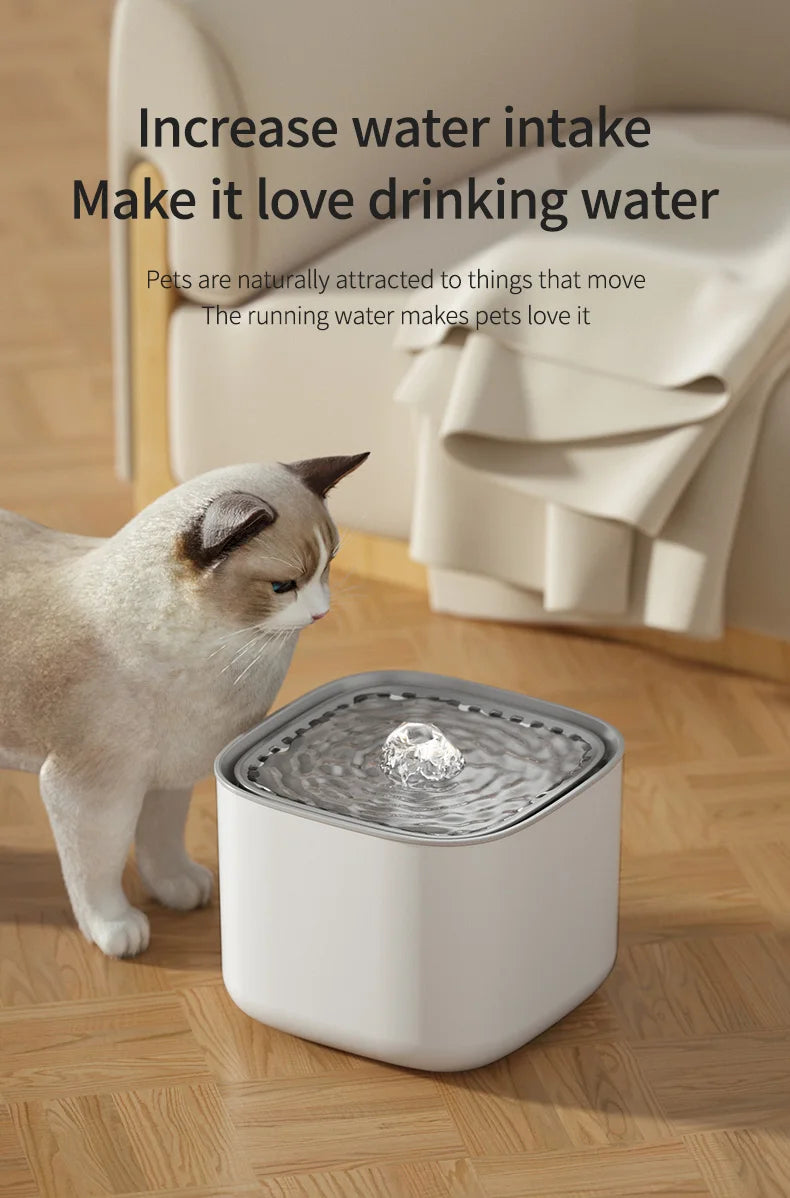 Self-Filtering Cat Water Fountain — 3L Silent USB Pet Dispenser