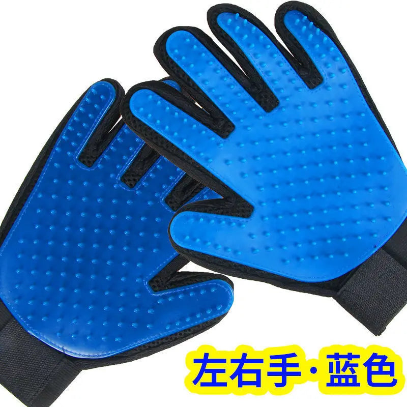Pet Grooming Gloves — Silicone Deshedding & Massage Gloves for Dogs & Cats (2-Pack)