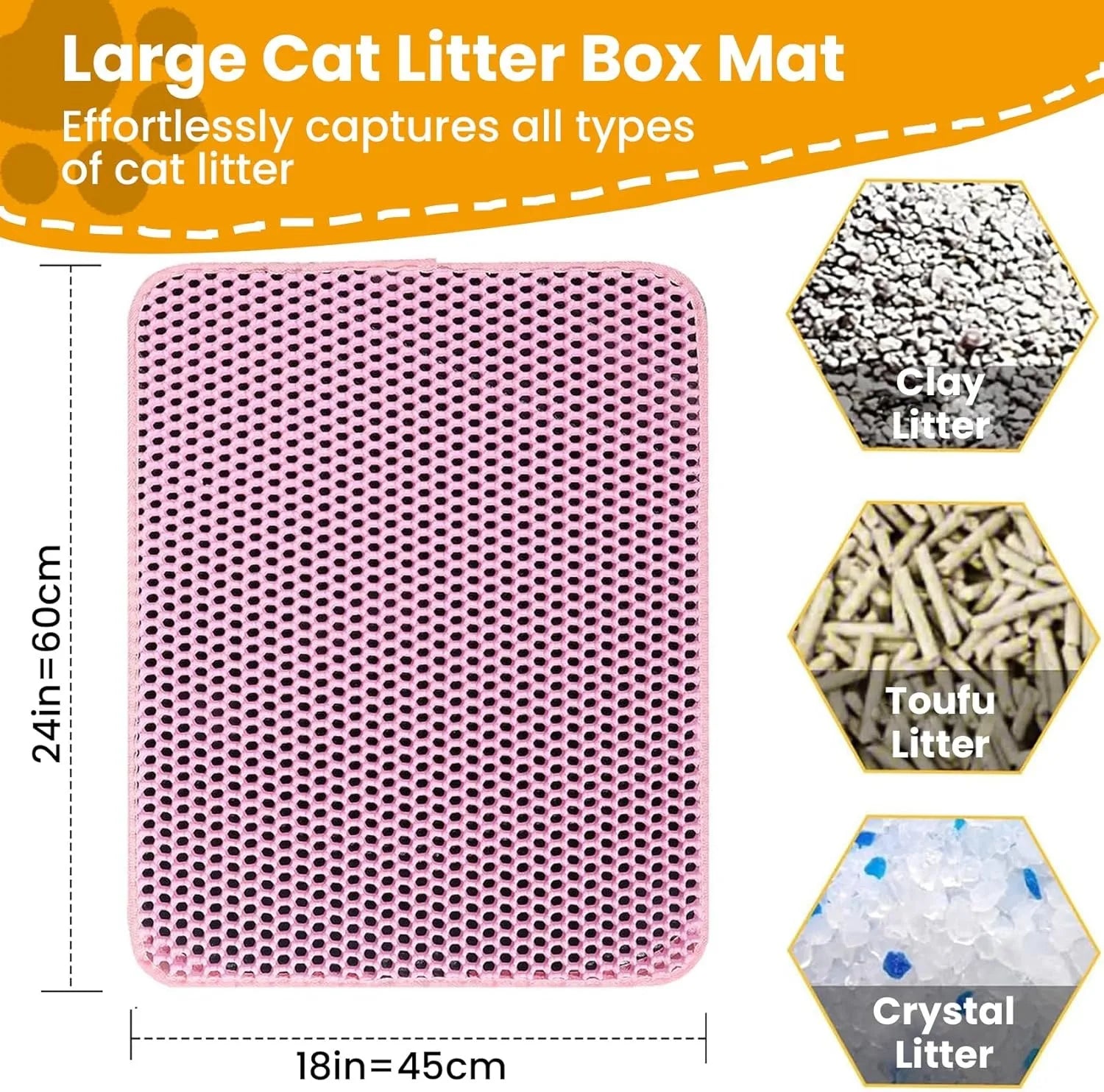 Double-Layer Cat Litter Mat — Waterproof, Washable & Non-Slip