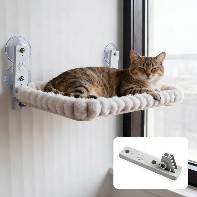 Cat Window Hammock — Large Suction Cup Perch for Indoor Cats
