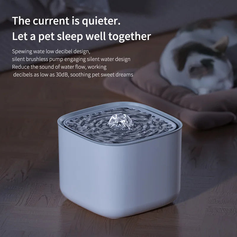 Self-Filtering Cat Water Fountain — 3L Silent USB Pet Dispenser