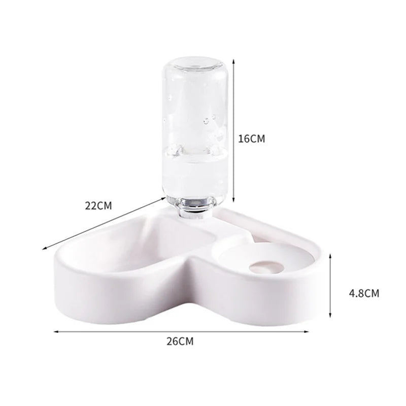 2-in-1 Pet Food & Water Bowl — Dual Compartment for Cats & Dogs
