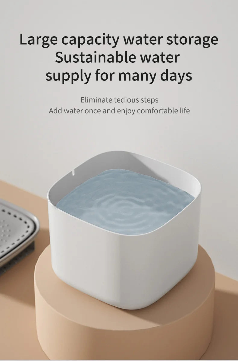 Self-Filtering Cat Water Fountain — 3L Silent USB Pet Dispenser