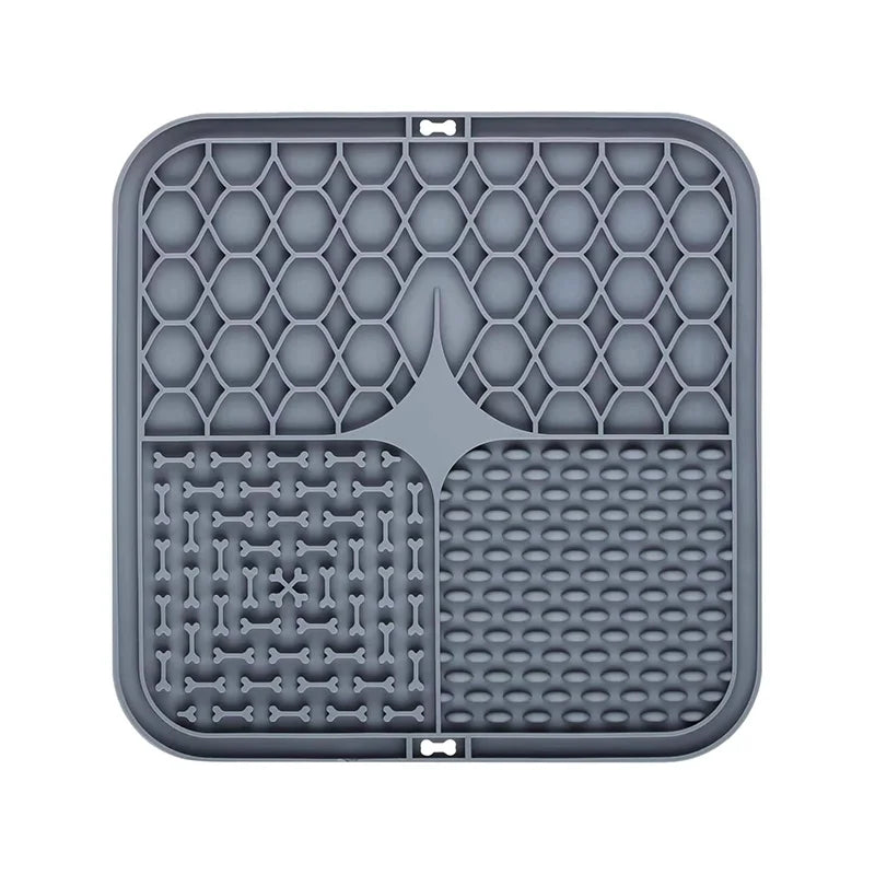 Silicone Pet Lick Mat — Slow Feeder with Suction Cup for Dogs & Cats