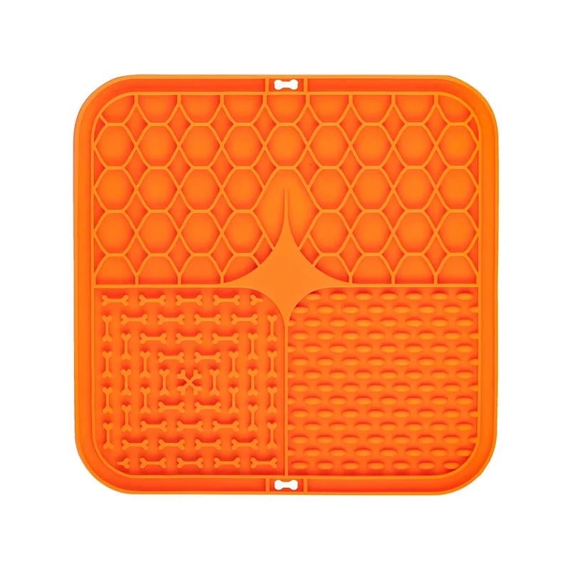 Silicone Pet Lick Mat — Slow Feeder with Suction Cup for Dogs & Cats