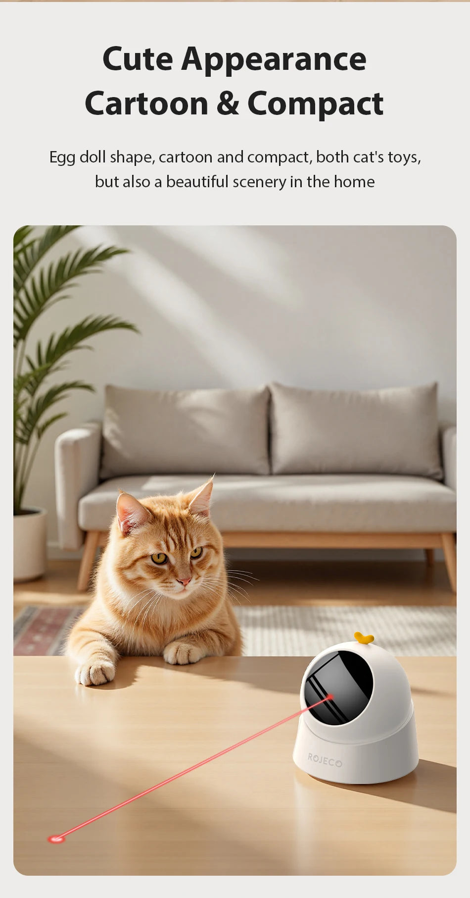 Automatic 360° Cat Laser Toy — Interactive Electric Teaser for Indoor Cats