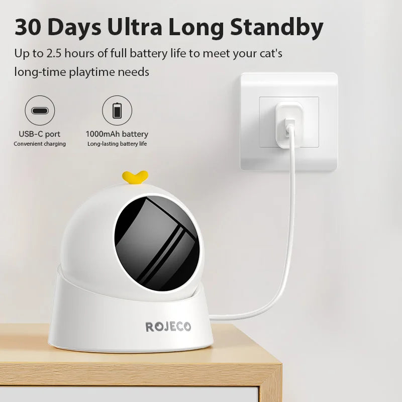 Automatic 360° Cat Laser Toy — Interactive Electric Teaser for Indoor Cats